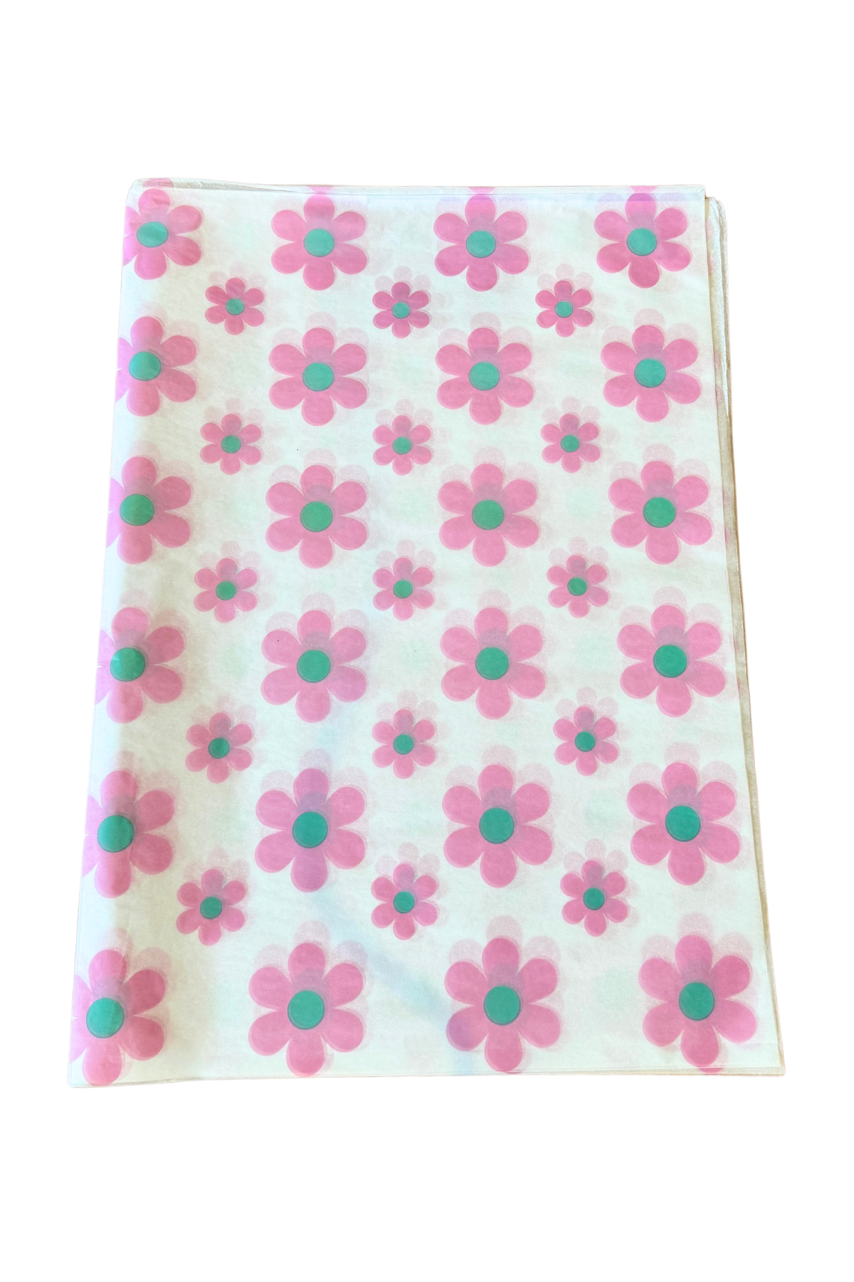 Purple + Green Flowers Tissue Paper