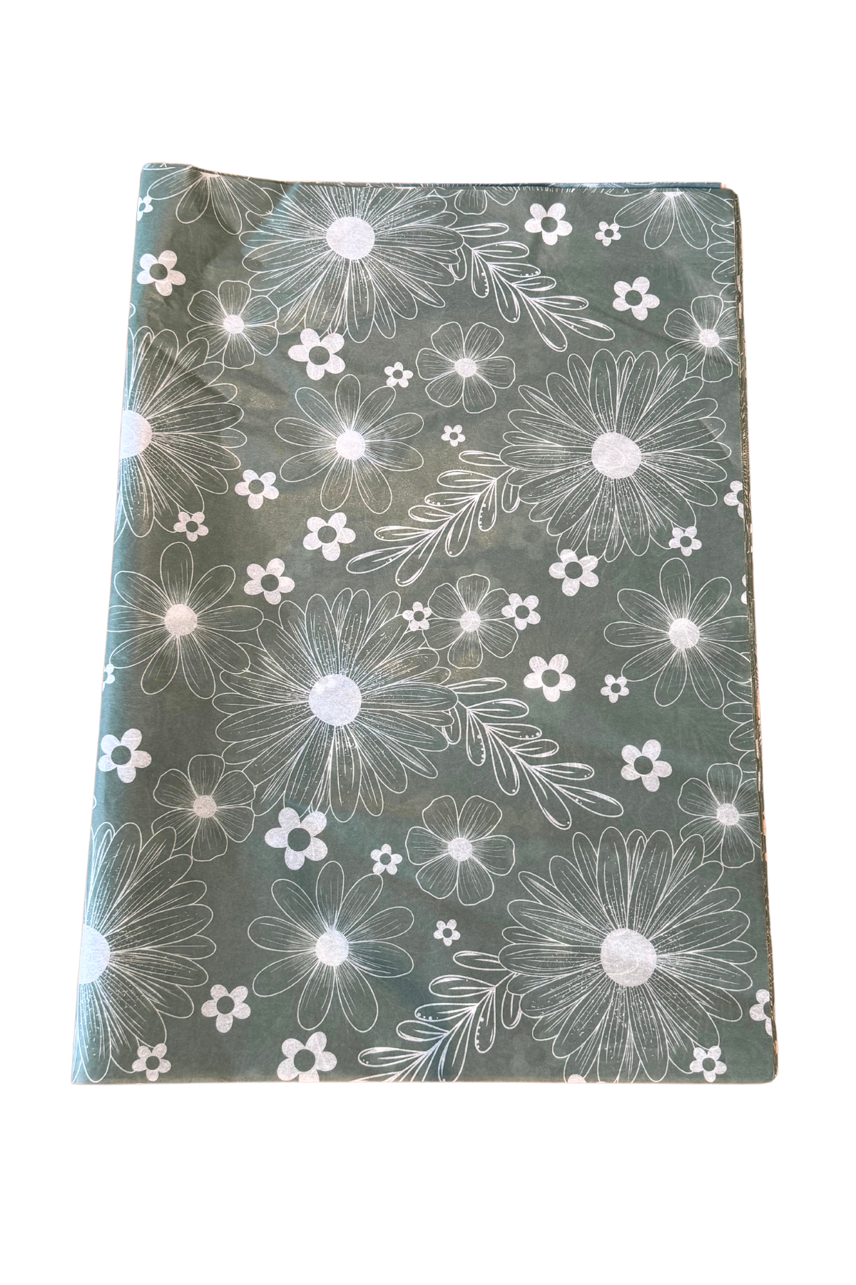 Green Wildflower Tissue Paper