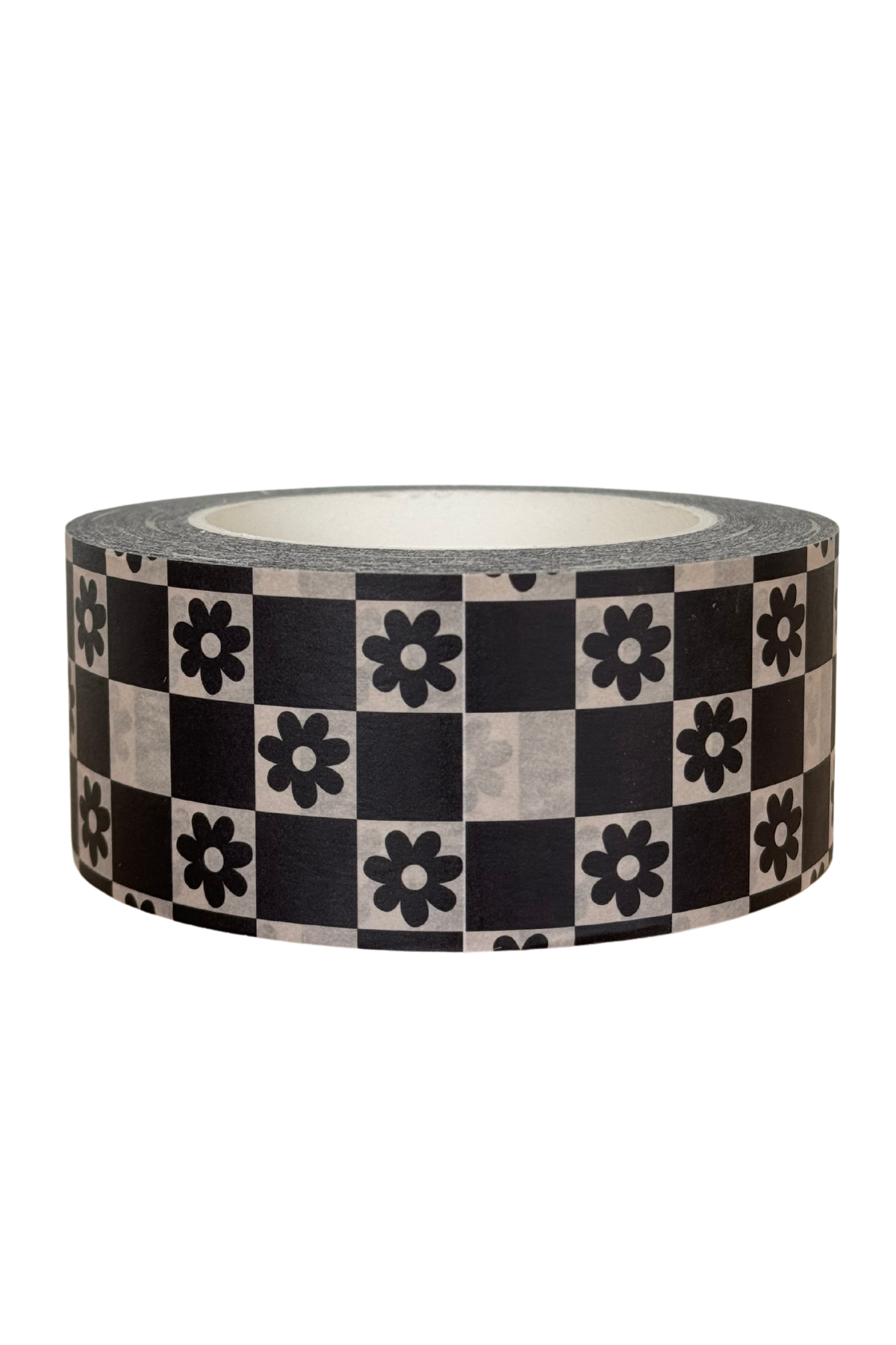 Monochrome Flowers Self Adhesive Paper Tape