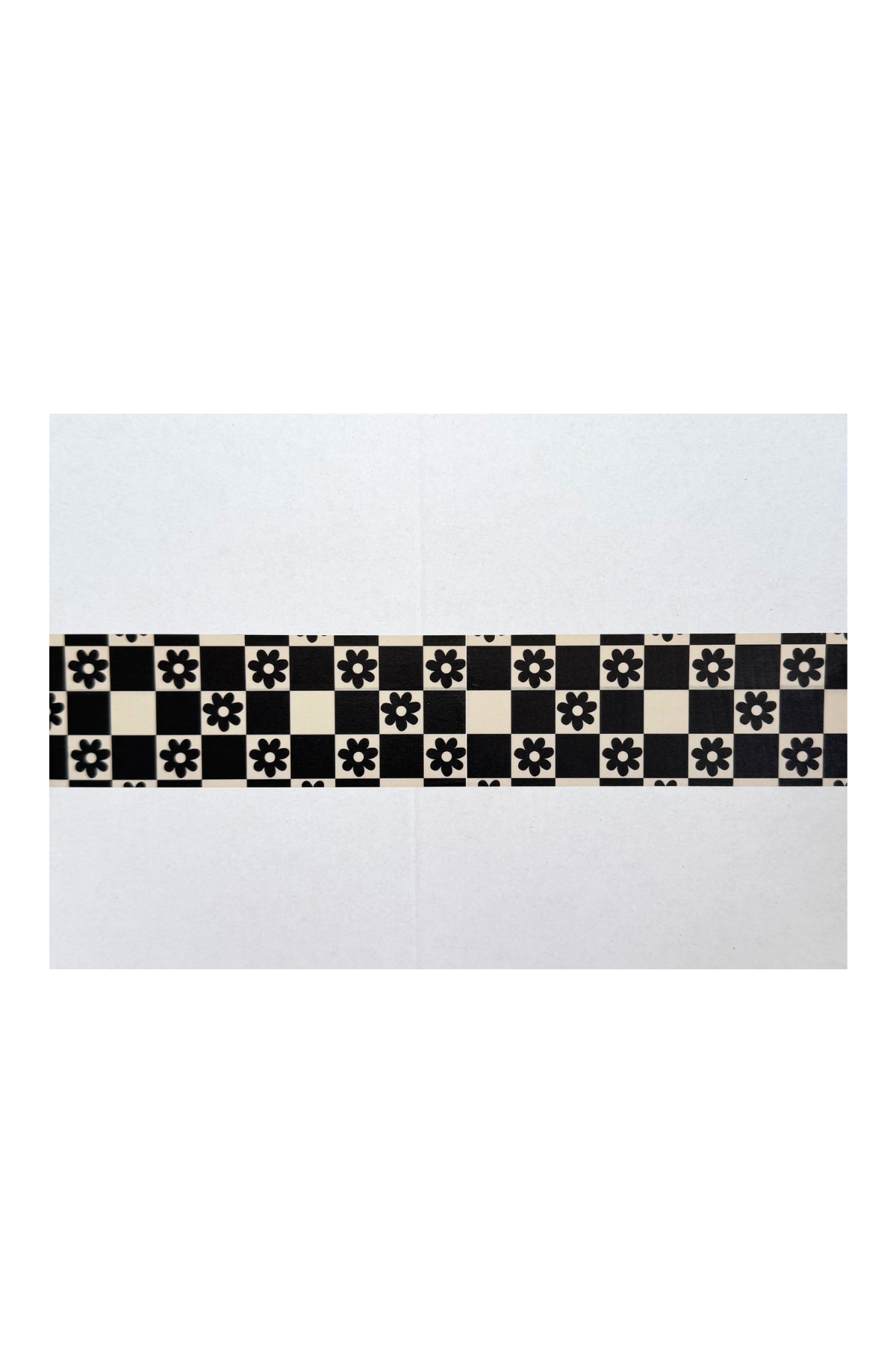 Monochrome Flowers Self Adhesive Paper Tape
