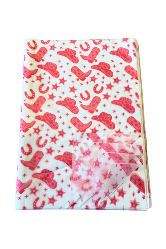 Pink Cowgirl Tissue Paper